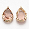 Faceted Glass Pendants X-GLAA-T010-016G-1