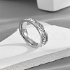 304 Stainless Steel Crystal Rhinestone Finger Rings FS-WG432ED-09-1