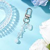 Heart Round Natural Rose Quartz Pendant Decorations HJEW-JM03194-03-1