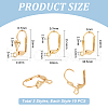 Unicraftale 30Pcs 3 Styles Brass Leverback Earring Findings KK-UN0002-38-3