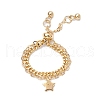Adjustable Brass Multi-strands Finger Rings RJEW-JR00864-4