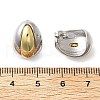 Brass Two Tone Stud Earrings EJEW-S262-10GP-C-3