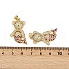 Brass Micro Pave Cubic Zirconia Pendants KK-S526-34G-3