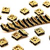 Brass Rhinestone Spacer Beads RSB074NF-04G-1