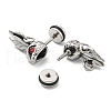 304 Stainless Steel with Rhinestone Stud Earrings EJEW-Z034-02AS-2