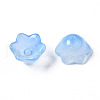 Transparent Two Tone Spray Painted Glass Beads GLAA-Q089-002B-001-4