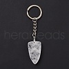 Natural Quartz Crystal Sailor's Knot Pendant Keychain KEYC-E038-03P-06-4