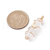 Natural Quartz Crystal Copper Wire Wrapped Pointed Pendants PALLOY-JF02535-01-2