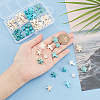 ARRICRAFT 90Pcs 8 Styles Dyed Synthetic Turquoise Beads TURQ-AR0001-30-3
