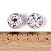 Independence Day Theme Wood European Beads WOOD-Z005-01B-03-3