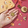 12Pcs 12 Styles Thanksgiving Theme Alloy Enamel Pendants FIND-YW0005-85-4