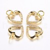 Long-Lasting Plated Brass Micro Pave Cubic Zirconia Charms X-ZIRC-F069-39G-1