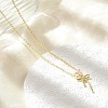 Brass Micro Pave Cubic Zirconia Pendant Necklaces NJEW-S441-03C-G-3