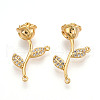 Brass Micro Pave Cubic Zirconia Pendants KK-N261-80G-1