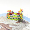 Polyester Braided Rhombus Pattern Cord Bracelet FIND-PW0013-004A-22-1