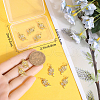 Beebeecraft 12Pcs Brass Micro Pave Cubic Zirconia Pendants KK-BBC0014-63-3