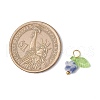 10Pcs Natural Blue Spot Jasper Flower Charms PALLOY-JF03765-03-2