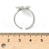 304 Stainless Steel Cuff Rings Components STAS-Z138-02P-01-5