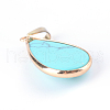 Teardrop Natural & Synthetic Mixed Stone Pendants G-Q449-27-3