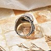 Natural Rose Quartz Adjustable Rings RJEW-I108-03AS-15-3