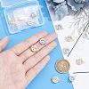 Unicraftale 12Pcs 2 Colors 304 Stainless Steel Clear Cubic Zirconia Connector Charms STAS-UN0037-33-3