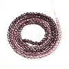 Transparent Gradient Color Glass Beads Strands GLAA-H021-01A-22-2