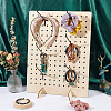 BENECREAT 1 Set Rectangle Wood Slant Back Earring Display Stands EDIS-BC0001-02-5