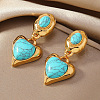 Alloy Dangle Stud Earrings UQ1707-4-1