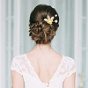 GOMAKERER 9Pcs 3 Style Bridal Leaf Alloy Hair Forks OHAR-GO0001-06-6