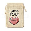 12Pcs 12 Styles Valentine's Day Printed Rectangle Burlap Cloth Packing Pouches ABAG-U006-02A-2