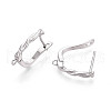 Brass Hoop Earring Findings KK-N267-29P-3