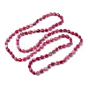 Natural Dyed Malaysia Jade Tumble Stone Nuggets Beaded Long Necklaces for Women NJEW-F340-A04-2
