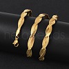 304 Stainless Steel Twist Rope Chain Necklace for Men Women NJEW-P269-03G-2