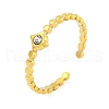 304 Stainless Steel Cubic Zirconia Round Cuff Ring RJEW-S406-02G-01-1