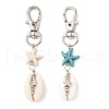 Cowrie Shell Pendant Decorations HJEW-JM03270-1