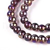 Electroplate Transparent Glass Beads Strands GLAA-T032-T4mm-AB19-3