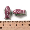 Handmade Printed Porcelain Beads PORC-E015-17H-3