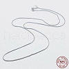 Anti-Tarnish Rhodium Plated 925 Sterling Silver Chain Necklaces STER-F039-10P-3