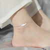 Feather 201 Stainless Steel Link Double Layer Anklets for Women FS-WGD6197-03-2