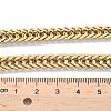 7.5MM 304 Stainless Steel Wheat Chain Necklaces for Women NJEW-C083-02G-5