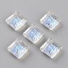 Embossed Glass Rhinestone Pendants GLAA-J101-03A-001MO-1