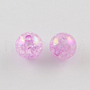 Bubblegum AB Color Transparent Crackle Acrylic Round Beads CACR-R011-20mm-02-1