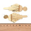 Zinc Alloy Flat Round Chandelier Earrings EJEW-Z107-03G-02-5