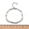 304 Stainless Steel Column Link Chain Bracelets for Women BJEW-F488-50P-3