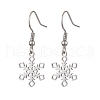 Non-Tarnish Hollow Christmas Snowflake 201 Stainless Steel Dangle Earrings for Women EJEW-JE05875-1