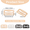 Olycraft 16Pcs 4 Colors Zinc Alloy Underwear Strap Buckles FIND-OC0003-08C-2