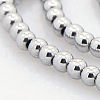 Round Non-magnetic Synthetic Hematite Beads Strands G-P061-65-1