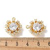 Brass Micro Pave Clear Cubic Zirconia Pendants KK-Q031-10G-3