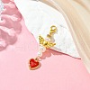Angel ABS Plastic Imitation Pearl Pendant Decorations HJEW-JM02859-02-2