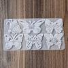 Rectangle with Butterfly Pattern DIY Pendant Silicone Molds DIY-G114-04-4